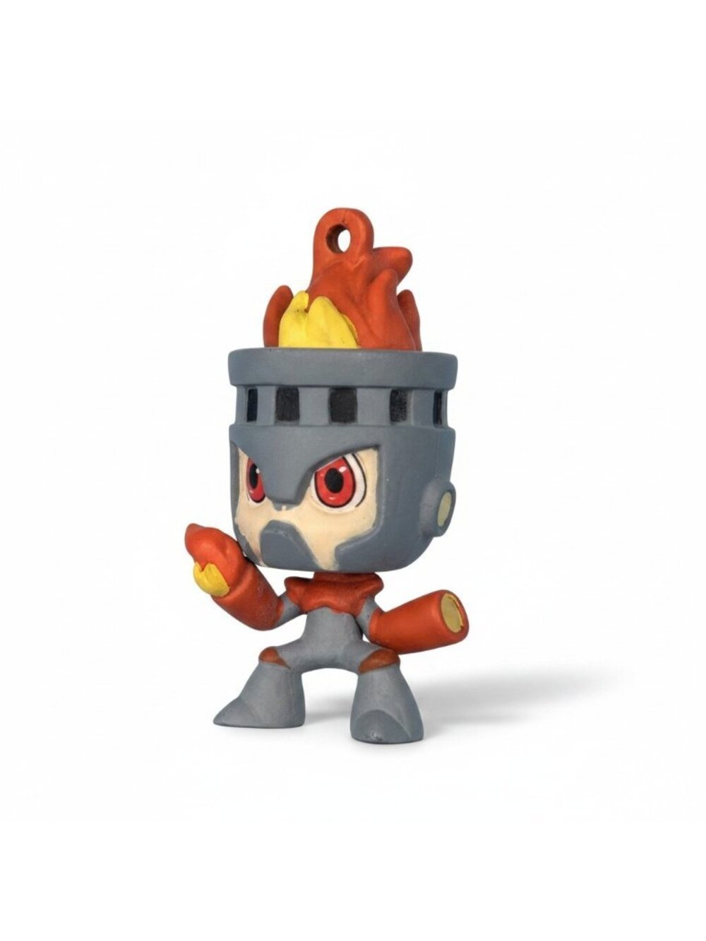 Capcom Rockman Megaman FIREMAN Figural Keychain Key Chain